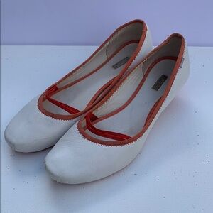 Lacoste White and Red Women's Shoes